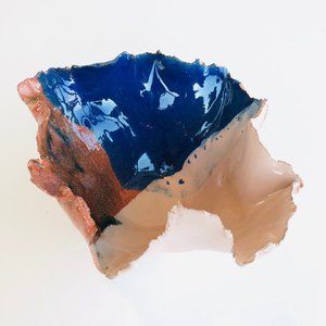 Handmade Glazed Ceramic Trinket Bowl / Dish